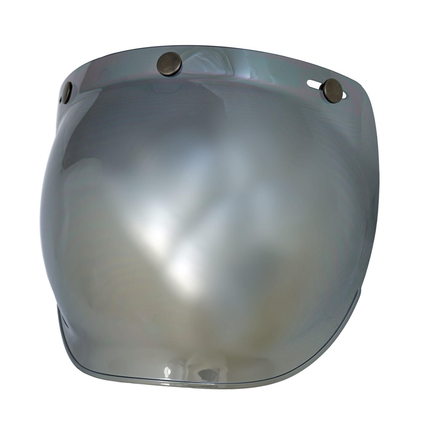 Visiera vintage BUBBLE a 3 bottoni specchiata argento