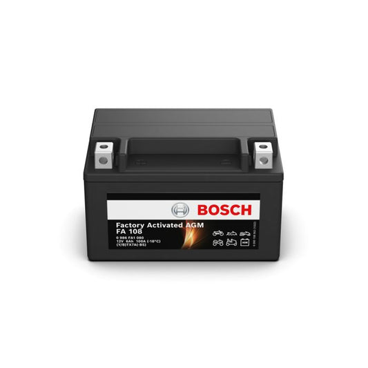 BATTERIA BOSCH YTX7A-BS BATTERIA MOTO 12V 6AH 100A AGM PRONTA ALL'USO (0070986FA1080)