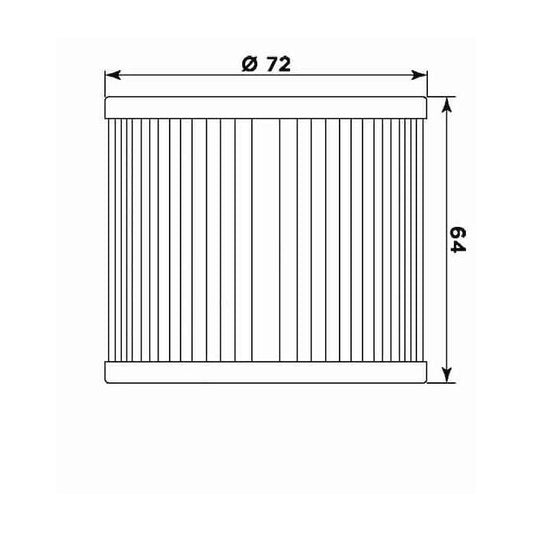 FILTRO OLIO PER SUZUKI GS/GSX 750T/GSX1100ET MEIWA (268133)