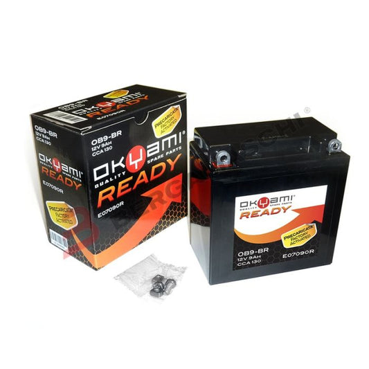 BATTERIA OKYAMI OB9-BR PRECARICATA SIGILLATA ATTIVATA 12V 9AH 135X75X139mm (023E07090R)