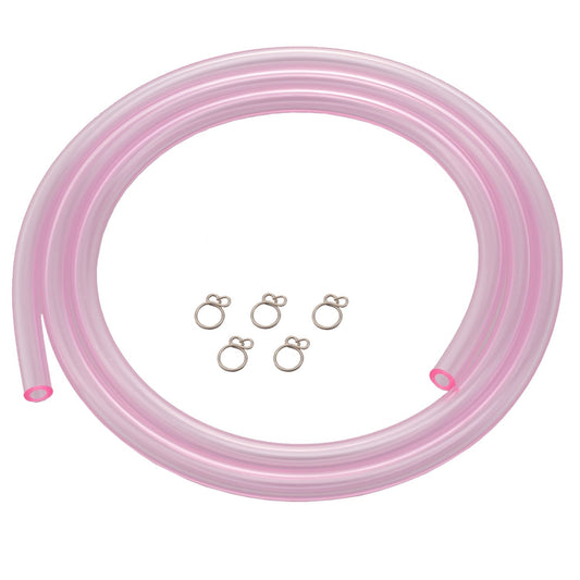 tubo in PVC per moto, 6mmX9mm, 1M rosa, con 5 clips