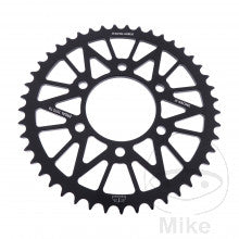 JTA - CORONA IN ALLUMINIO 45 DENTI PASSO 520 NERA JT - DIAM.INT. 080 - CERCHIO FORI 104