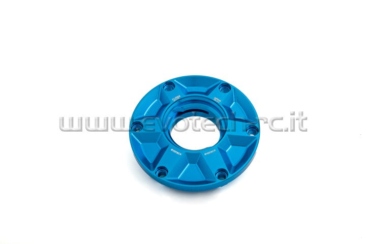 TAPPO BENZ. SGANCIO RAPIDO APRILIA,BENELLI,MV,TRIUMPH Electric blue