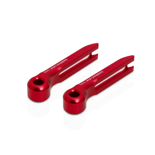 KIT TERMINALI LEVA alluminio ROSSO (coppia) - Senza Categoria