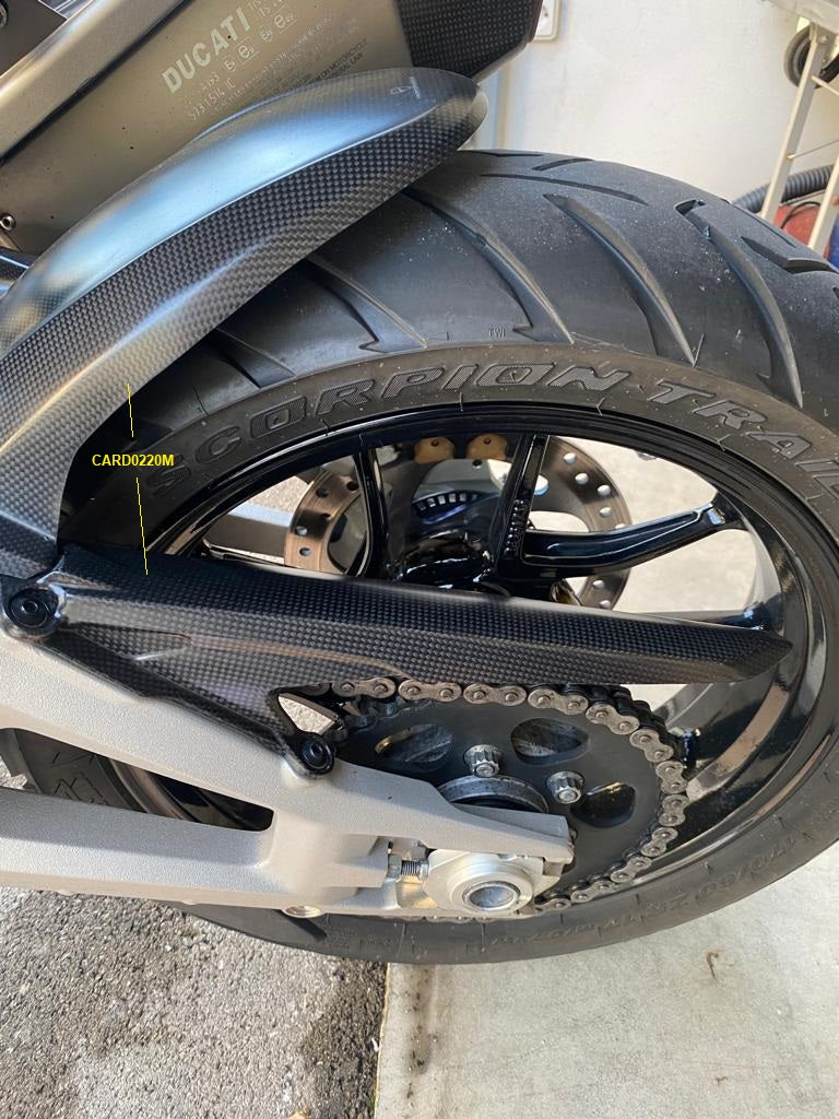 Ducati Multistrada V4 S 2023 Parafango Posteriore in Carbonio - Opaco