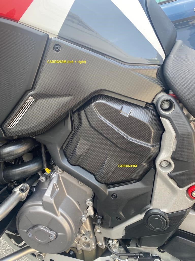 Ducati Multistrada V4 S 2021 Cover Teste Motore Destra In Carbonio Opaco