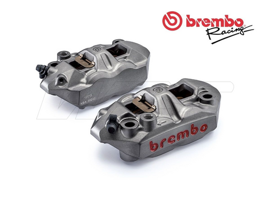 KIT PINZE FRENO M4 MONOBLOCCO BREMBO RACING 108MM + SET PASTIGLIE