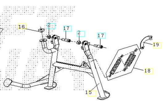 CAVALLETTO CENTRALE ORIGINALE VOGE VALICO DS 650