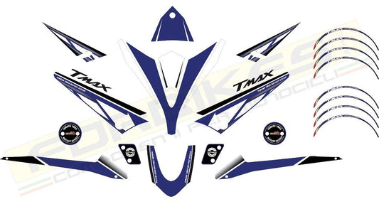 Adesivi moto YAMAHA T-MAX 530 da 2012 MOTOGP LIVERY 2012 - per sfondo bianco