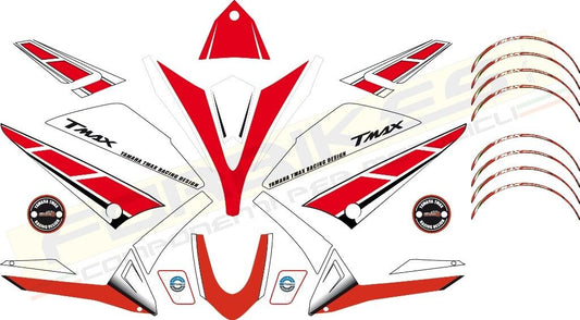 Kit grafiche adesive YAMAHA T-MAX 530 da 2012 50th Anniversary - per sfondo scuro
