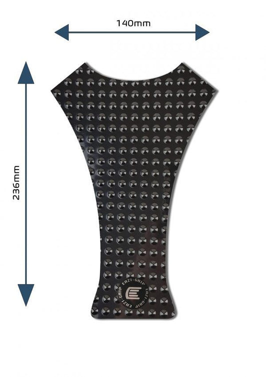 Adesivo moto serbatoio centrale universale Design B colore Nero, tipo Eazi-Grip EVO