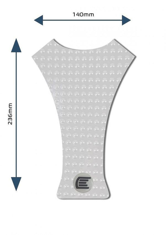 Adesivo moto serbatoio centrale universale Design B colore Trasparente, tipo Eazi-Grip EVO
