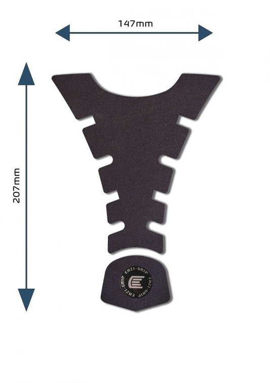 Adesivo per serbatoio moto centrale ed universale Design H colore Nero, tipo Eazi-Grip SIL