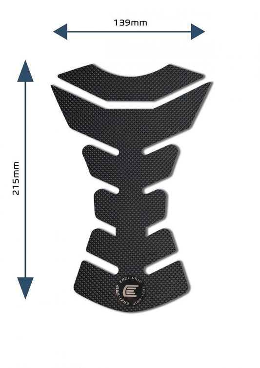 Adesivo serbatoio moto centrale universale Design D colore Nero, tipo Eazi-Grip PRO