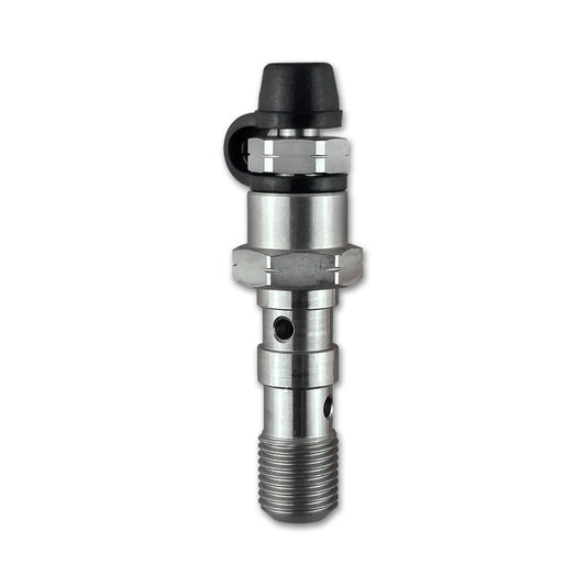 Bullone acciaio inox tubo freno doppio M10x1 con vite spurgo