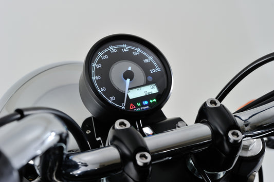 Contagiri analogico elettronico VELONA diam.80 15000RPM, + SPD in LCD, con staffa, E-MARKED