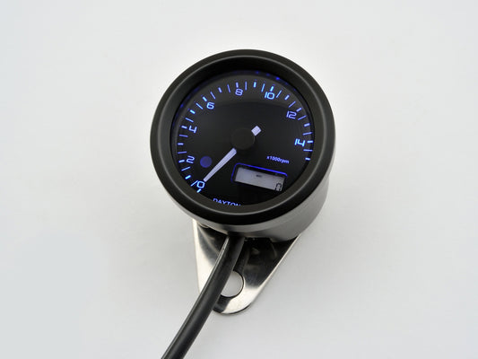 Contagiri analog.elet.VELONA diam.48 15000RPM, sfondo 3 col.interc.(blu-bianco-arancio), con staffa, E-MARK