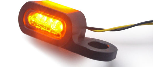 Coppia mini frecce a LED in alluminio omologate - montaggio a specchietto M10