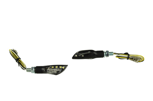 CP.FRECCE A LED "DIRK" CON LUCE POSIZIONE ANTERIORE, LENTE CHIARA, OMOLOGATE