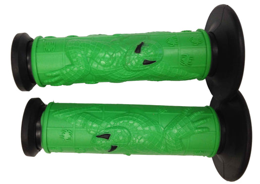 Coppia manopole "SPIDERMAN" L.125 mm colore nero-verde