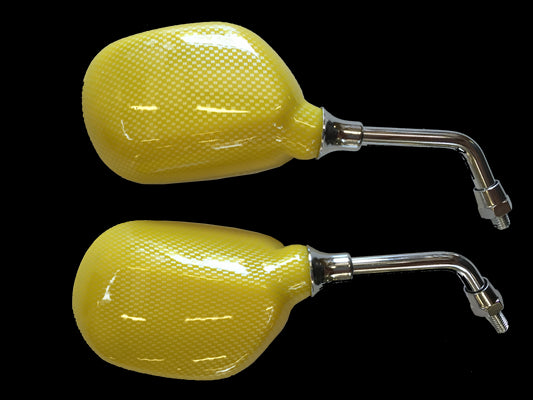 COPPIA SPECCHIETTI SCOOTER UNIVERSALI "SCOOTY" colore Giallo