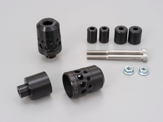 Cp.stabilizzatori finali manubrio anodizzati "TKM-1" nero-nero