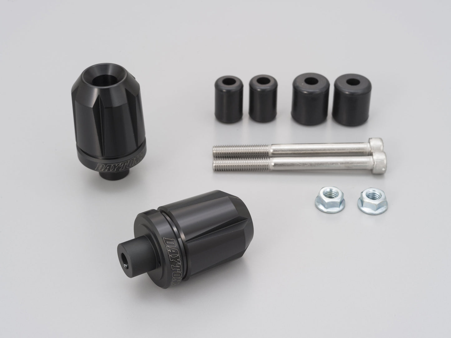 Cp.stabilizzatori finali manubrio anodizzati "TKM-2" nero-nero