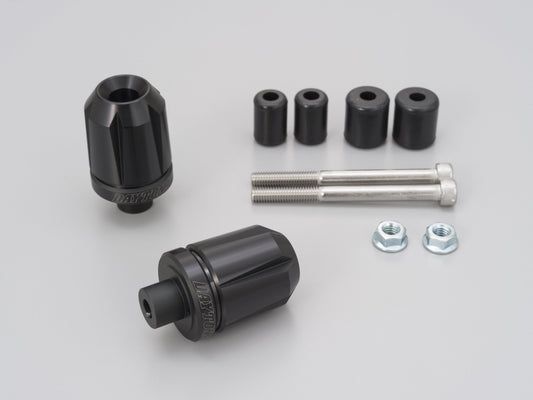Cp.stabilizzatori finali manubrio anodizzati "TKM-2" nero-nero