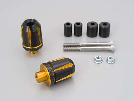 Cp.stabilizzatori finali manubrio anodizzati "TKM-2" nero-oro
