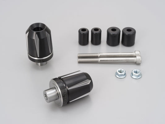 Cp.stabilizzatori finali manubrio anodizzati "TKM-2" nero-silver