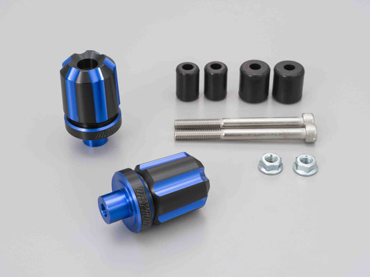 Cp.stabilizzatori finali manubrio anodizzati "TKM-3" nero-blu