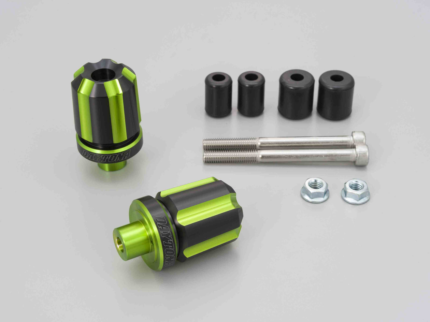 Cp.stabilizzatori finali manubrio anodizzati "TKM-3" nero-verde