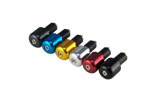 Coppia terminali manubrio liscio alluminio 17mm. colore Rosso