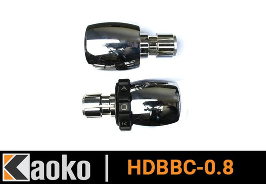 Cruise control moto Kaoko HD con manubrio "Chubbie" (21mm ID) terminale cromato