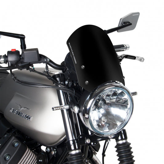 CUPOLINO CLASSIC ALLUMINIO NERO - barracuda Motorbike Aprilia - Guzzi V7 II 12-15 \ V7 III 16-19
