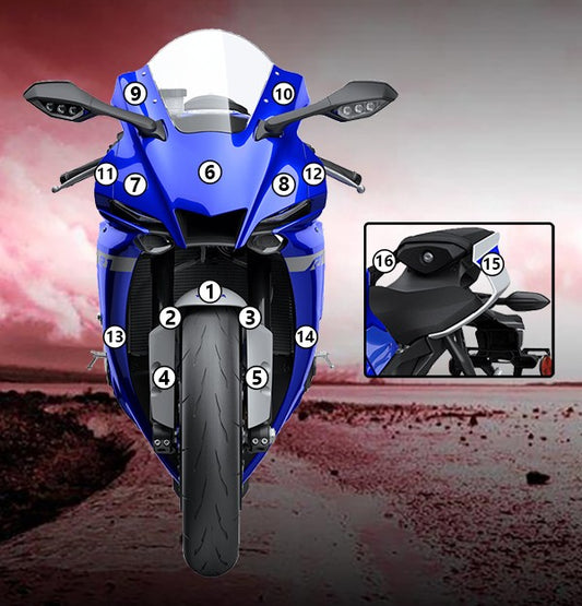 Pellicola adesiva per moto Yamaha YZF R1 2020 Opaco