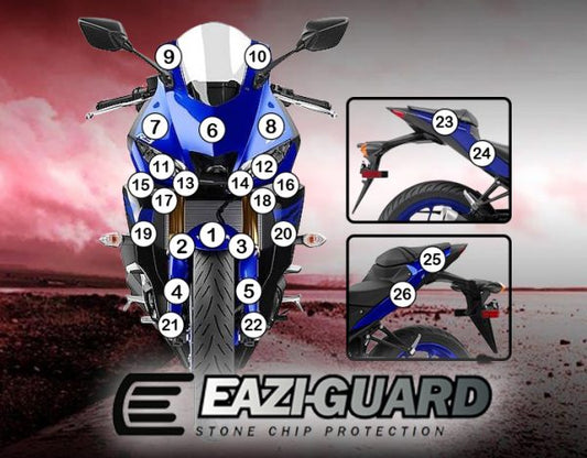 Pellicola adesiva moto Yamaha YZF R3/R25 2019-2020 Opaco