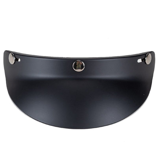 Frontino parasole per casco jet 3 bottoni Nero Opaco