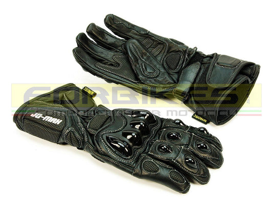 Guanto sportivo pelle Modello grintoso colore nero Taglia XL