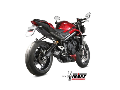 IMPIANTO COMPLETO X-M5 INOX NERO MIVV TRIUMPH STREET TRIPLE 765 R / RS 2023-2024