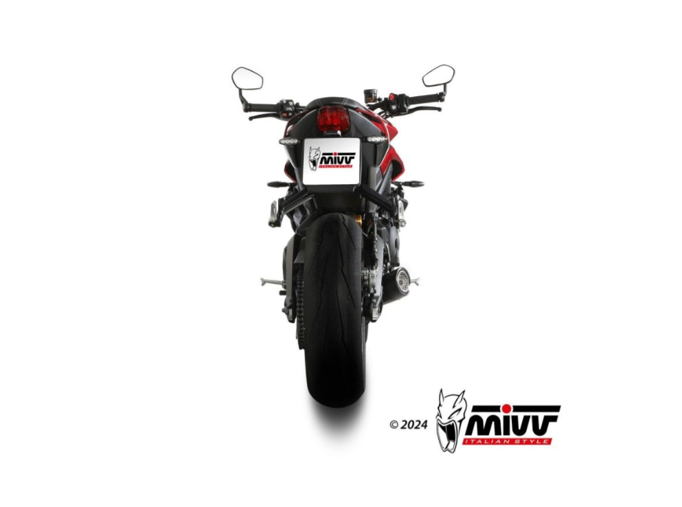 IMPIANTO COMPLETO X-M5 INOX NERO MIVV TRIUMPH STREET TRIPLE 765 R / RS 2023-2024