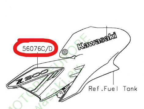ADESIVO CARENA SX Z900 2024 (GRIGIO)