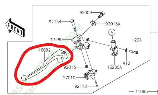 LEVA FRIZIONE ORIGINALE Z 500 2024-2025