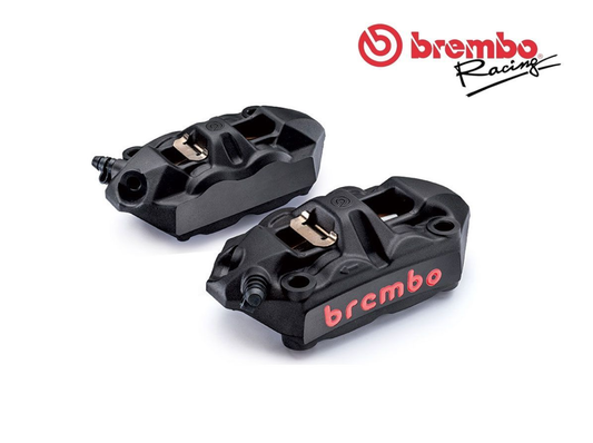 KIT PINZE FRENO M4 NERE BREMBO RACING 108MM + SET PASTIGLIE