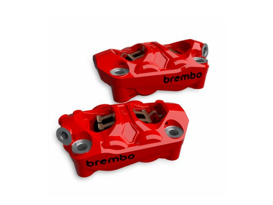 COPPIA PINZE ANTERIORI RADIALI HYPURE ROSSE 100MM BREMBO DUCATI
