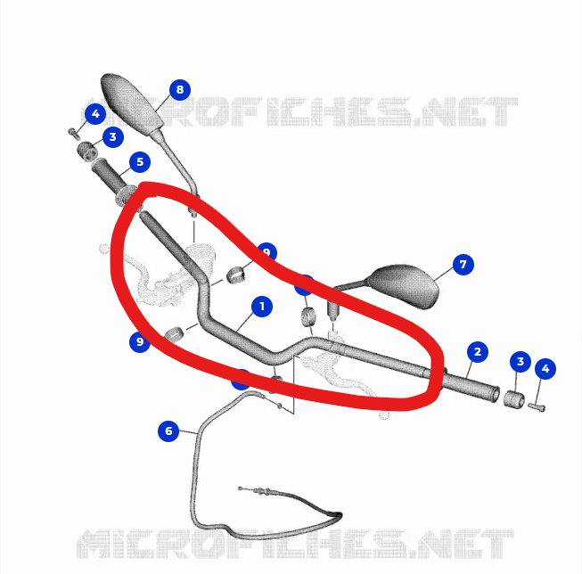 MANUBRIO ORIGINALE YAMAHA MT09 SP: BME261110000