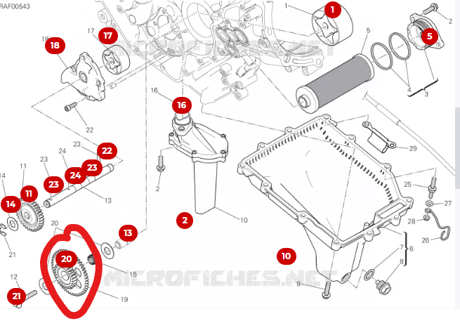 17410601A INGRANAGGIO INTERMEDIO POMPA OLIO