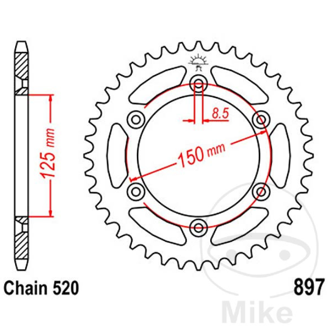 KIT TRASMISSIONE KTM DUKE/SMC 690 R 2010-2024