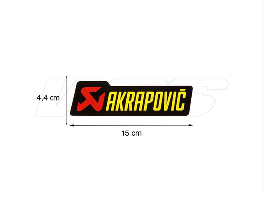 ADESIVO TERMICO 150X44 MM AKRAPOVIC ALTE TEMPERATURE