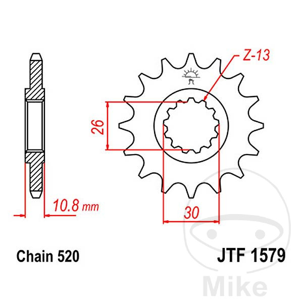 CONVERSIONE KIT TRASMISSIONE DID 520 PER YAMAHA FZ1
